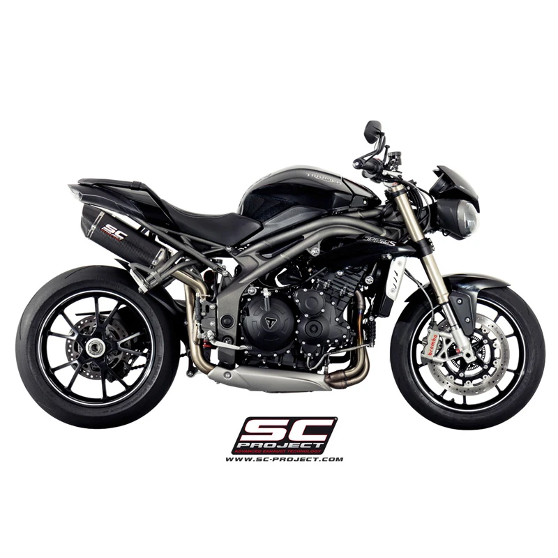 SC-Project T16-12C Dual High Mount Oval Exhaust For Triumph Speed Triple R / S (2016-) 5 SC-Project T16-12C Dual High Mount Oval Exhaust For Triumph Speed Triple R / S (2016-) - Image 5
