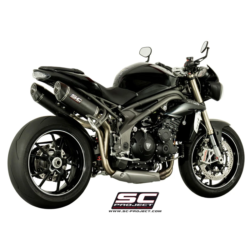 SC-Project T16-12C Dual High Mount Oval Exhaust For Triumph Speed Triple R / S (2016-) 1 SC-Project T16-12C Dual High Mount Oval Exhaust For Triumph Speed Triple R / S (2016-)