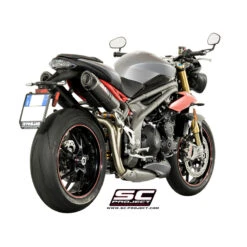 SC-Project T16-28C GP-Tech Dual High Mount Exhaust For Triumph Speed Triple R / S (2016-) 10 SC-Project T16-28C GP-Tech Dual High Mount Exhaust For Triumph Speed Triple R / S (2016-) -MotorVision Store sc project t16 28c gp techal high mount exhaust image4