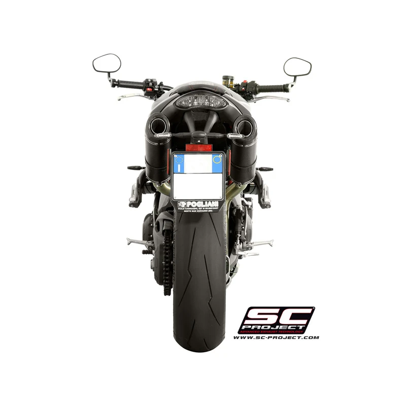 SC-Project T16-28C GP-Tech Dual High Mount Exhaust For Triumph Speed Triple R / S (2016-) 5 SC-Project T16-28C GP-Tech Dual High Mount Exhaust For Triumph Speed Triple R / S (2016-) - Image 5