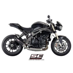 SC-Project T16-L12C Oval Low Mount Exhaust For Triumph Speed Triple R / S (2016-) -MotorVision Store sc project t16 l12c oval low mount exhaust image3