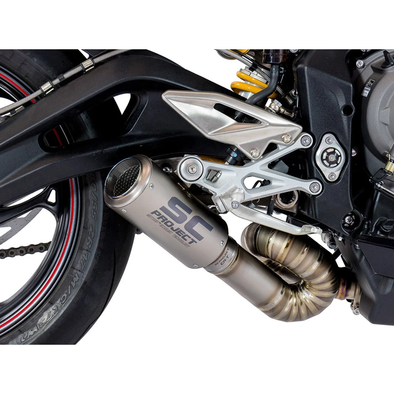 SC-Project T18-LT38T CR-T Slip-on Exhaust, Titanium Triumph Street Triple R/RS/S '17- 1 SC-Project T18-LT38T CR-T Slip-on Exhaust, Titanium Triumph Street Triple R/RS/S '17-