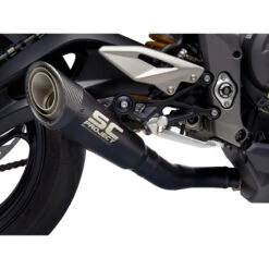 SC-Project T18-LTS41MB S1 Slip-on Exhaust, Black For Triumph Street Triple R/RS '20-