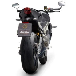 SC-Project T18-LTS41MB S1 Slip-on Exhaust, Black For Triumph Street Triple R/RS '20- -MotorVision Store sc project t18 lts41mb s1 slip on exhaust black image3