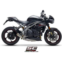 SC-Project T22-43T S1-GP Slip-on Exhaust, Titanium For Triumph Speed Triple S / RS (2018-) -MotorVision Store sc project t22 43t s1 gp slip on exhaust image3