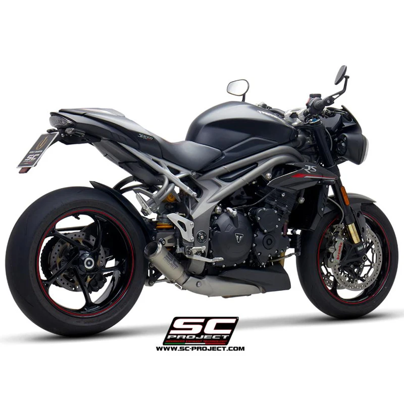 SC-Project T22-T38 CR-T Slip-on Exhaust For Triumph Speed Triple 1050 (2018-) 2 SC-Project T22-T38 CR-T Slip-on Exhaust For Triumph Speed Triple 1050 (2018-) - Image 2