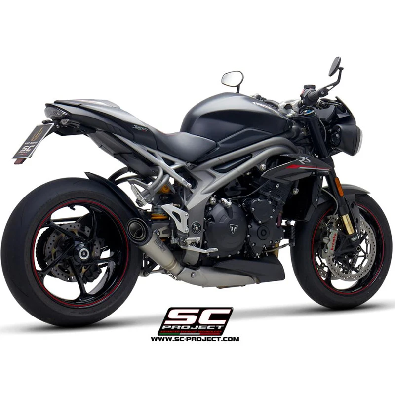 SC-Project T22-T41T S1 Slip-on Exhaust, Titanium For Triumph Speed Triple S / RS (2018-) 2 SC-Project T22-T41T S1 Slip-on Exhaust, Titanium For Triumph Speed Triple S / RS (2018-) - Image 2