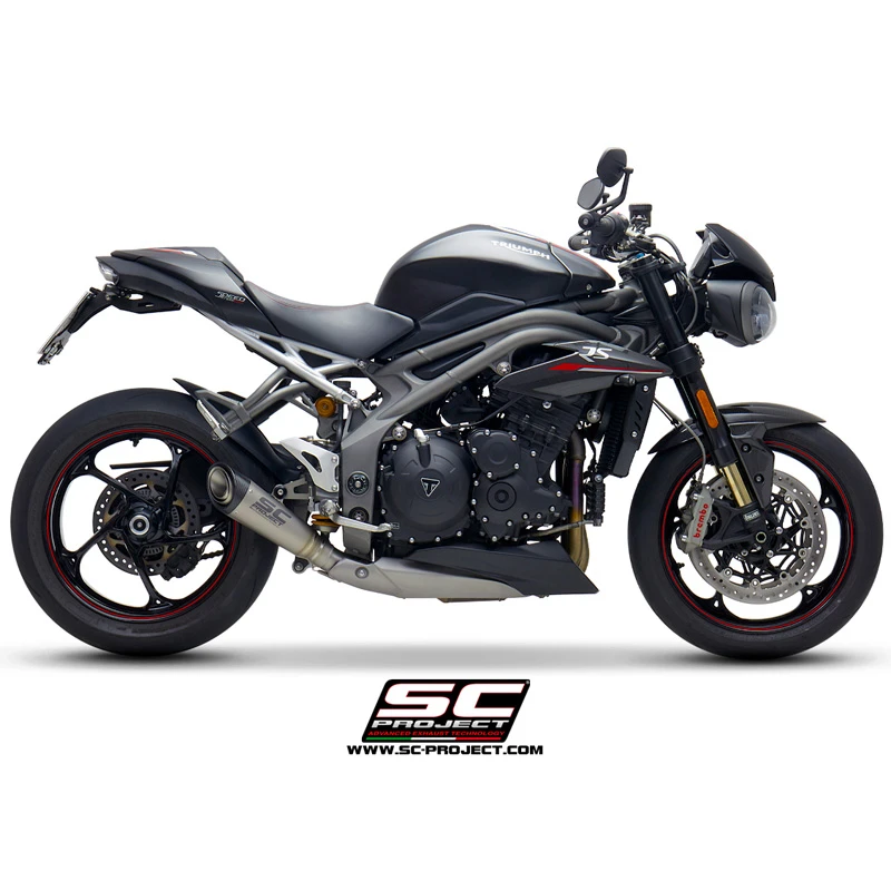 SC-Project T22-T41T S1 Slip-on Exhaust, Titanium For Triumph Speed Triple S / RS (2018-) 3 SC-Project T22-T41T S1 Slip-on Exhaust, Titanium For Triumph Speed Triple S / RS (2018-) - Image 3