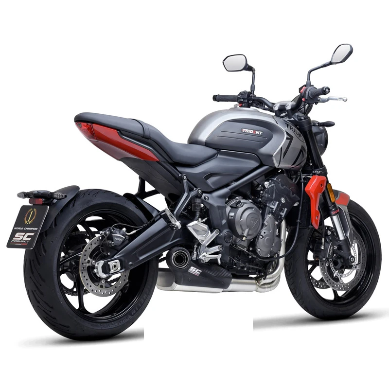 SC-Project T26-C135A STR-1 Full System Exhaust, Stainless Steel For Triumph Trident 660 '20- 5 SC-Project T26-C135A STR-1 Full System Exhaust, Stainless Steel For Triumph Trident 660 '20- - Image 5