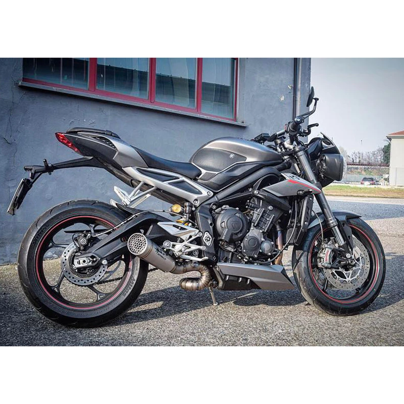 Spark GTR0501T Grid-O Slip-on Exhaust With Link Pipe Triumph Street Triple 765 RS (2017-) 7 Spark GTR0501T Grid-O Slip-on Exhaust With Link Pipe Triumph Street Triple 765 RS (2017-) - Image 7
