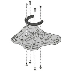 Sw-Motech GPT.01.529.16000/B Street-Rack For Honda CB650F / CBR650F (2014-) -MotorVision Store sw motech 01 529 15000 b alu rack toprack cb650f image5