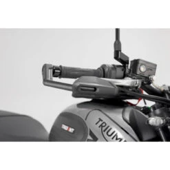 Sw-Motech LVG.11.842.11000/B Lever Guard With Wind Protection, Black Trident 660 (2021-) -MotorVision Store sw motech lvg 11 842 11000 b lever guard black image3